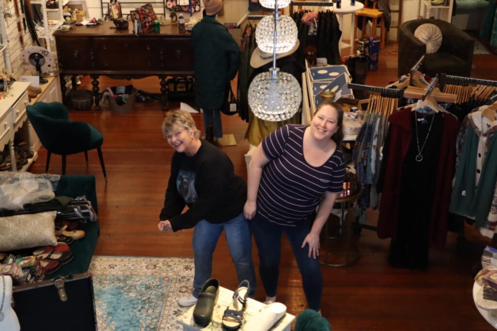 Having fun in the store in Grants Pass, Oregon | Rogue Sole & Style