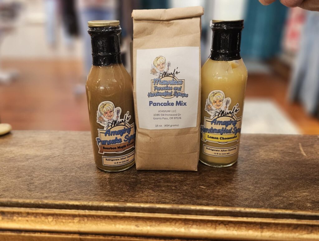 Murf's Amanda Sue's pancake mix and syrups in Grants Pass, Oregon | Rogue Sole & Style